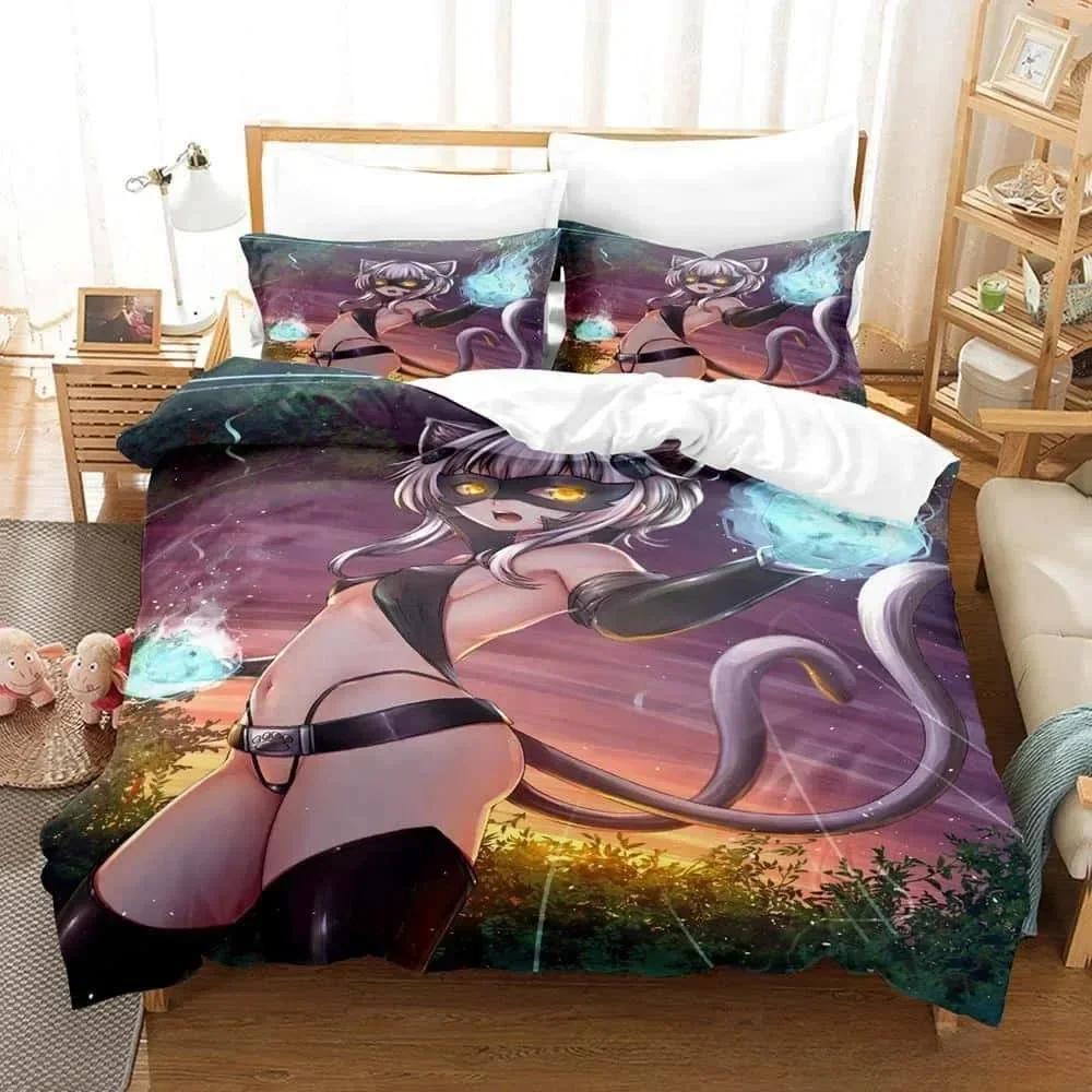 3D Anime Ayakashi Triangle Bedding Set Single Twin Full Printed With Pillowcase Duvet Cover Soft Queen King Size Bedclothes Home