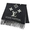 Excellent Scarf Escalp Reykjavik Monogram Fringe Black Used