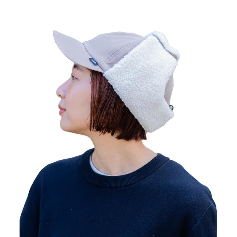 

[Nakota] PilOTSAUNACAP cap hat men s ladies Cold protection Windproof autumn winter Heat retention warm flight cap free size beige