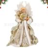 Christmas Santa Claus & Angel Figurine Set, Holiday Tabletop Decor for Hotel Lobby, Window Display, Entryway Ornament
