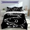 3pcs Custom Name Nash logo Set,Includes 1 Duvet Cover and 2 Pillowcases,All-season Bedroom Decor