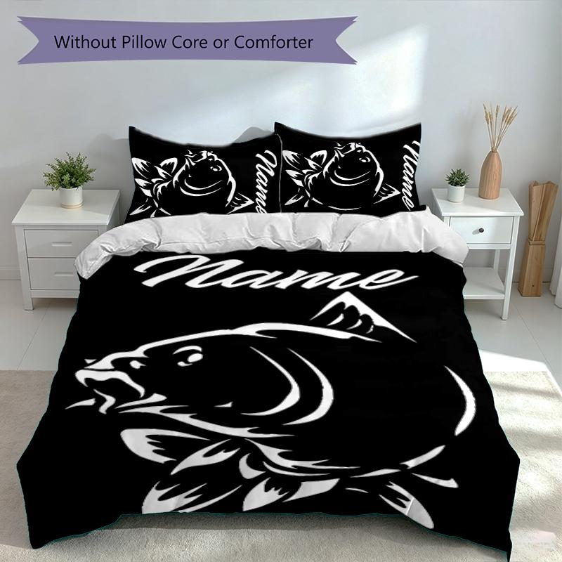 3pcs Custom Name Nash logo Set,Includes 1 Duvet Cover and 2 Pillowcases,All-season Bedroom Decor