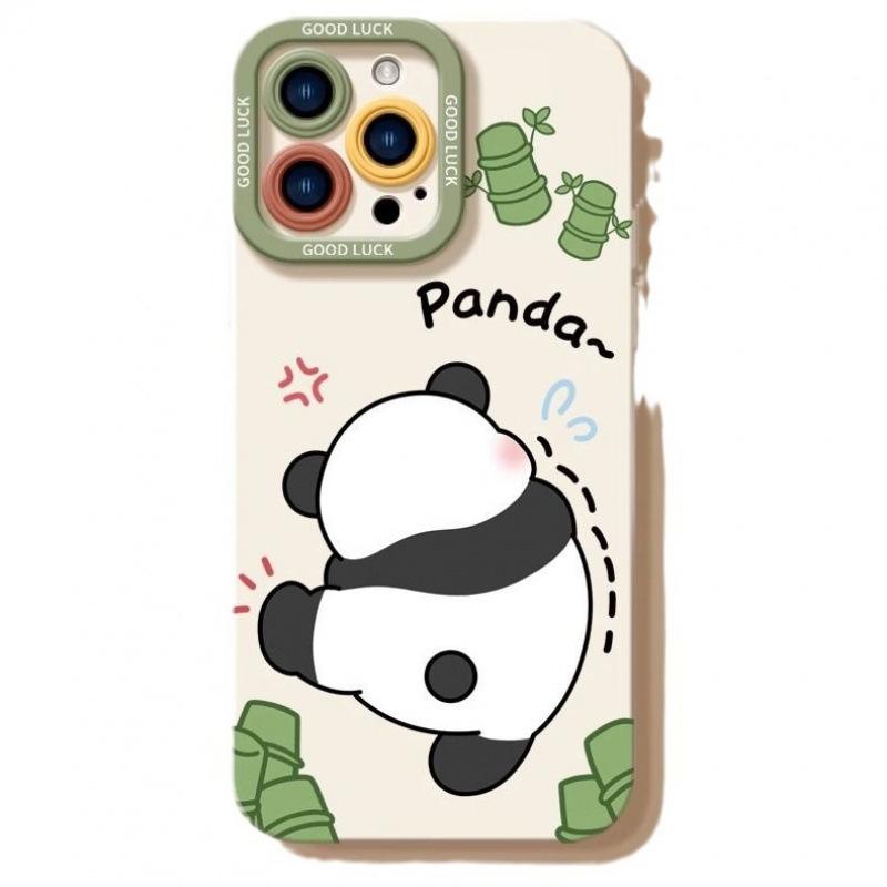 Panda Is Compatible with Apple 16/15 Plus Matte 14 Silicone 13mini Case 12promax Phone Case