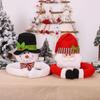 Happy New Year Christmas Tree Top Star Decorations Santa Claus Snowman Doll Christmas Tree Hat Felt Ornaments For Xmas Tree