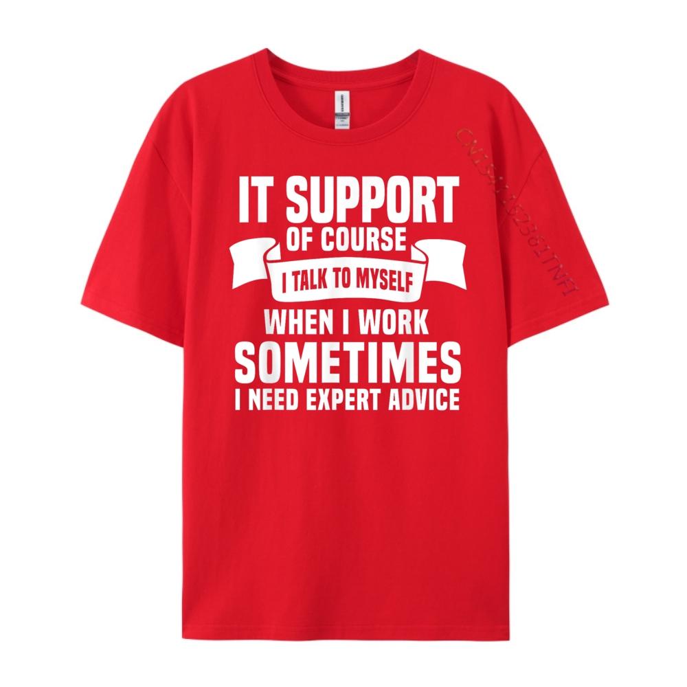 Funny It Support Quote Computer Engineer It Consulting Red And Black Graphic T Shirt Original Mens TShirts S
