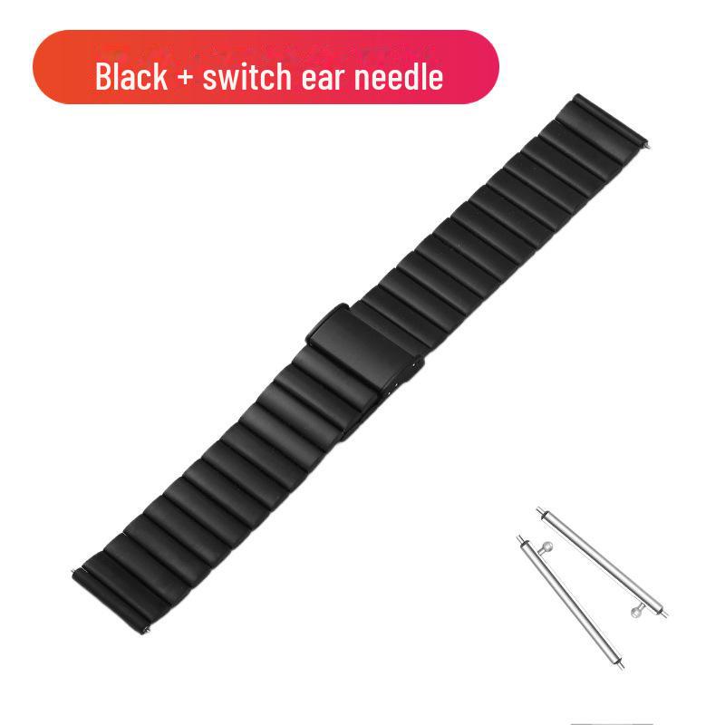 

Ремешок из нержавеющей стали с магнитной застежкой для Apple iWatch и Huawei GT4 bamboo belt + Samsung Huawei 22mm чёрный