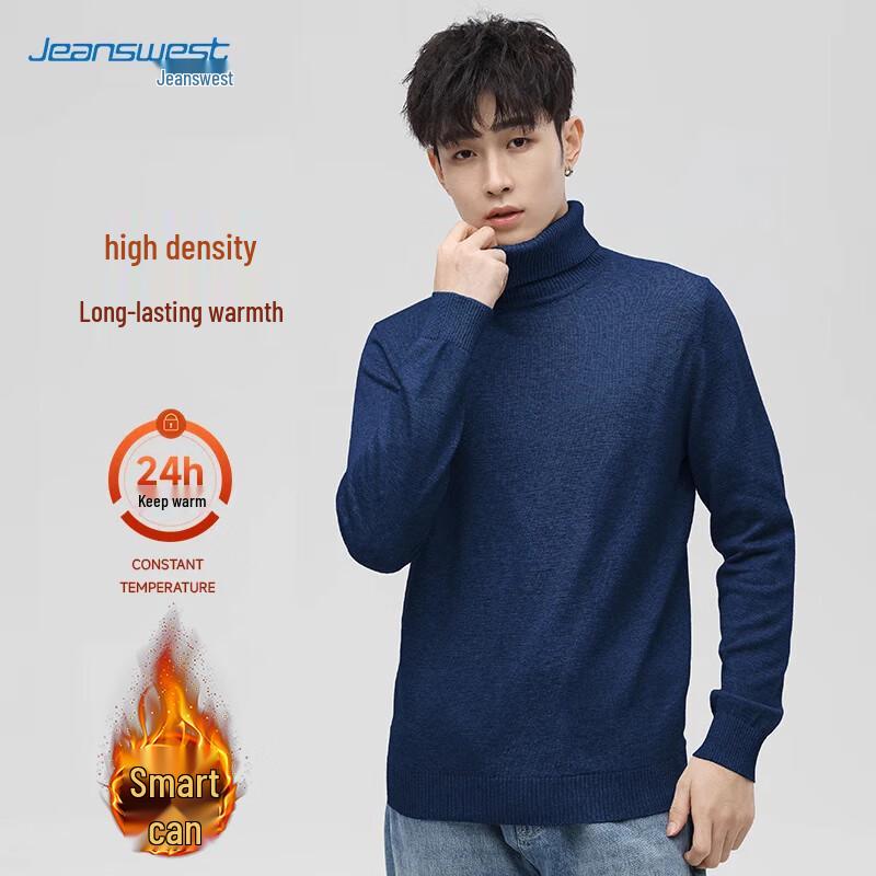 JEANSWEST Men's High-Neck Warm Knit Sweater