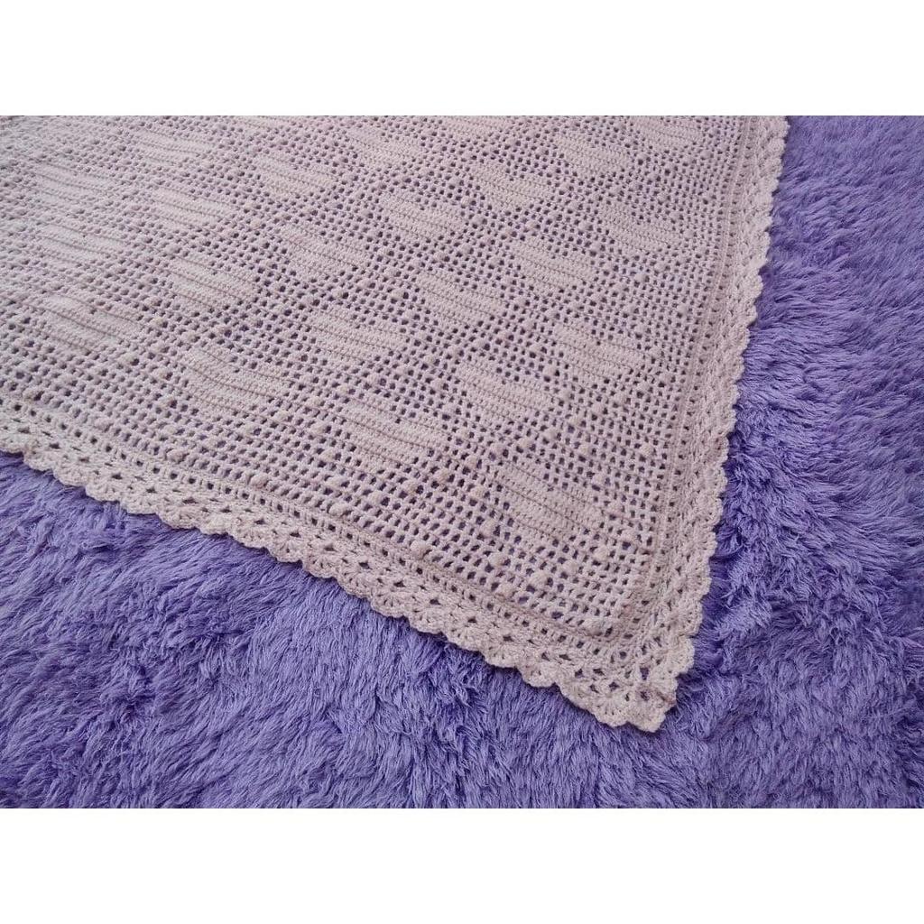 Used Merino wool heart pattern baby blanket swaddle