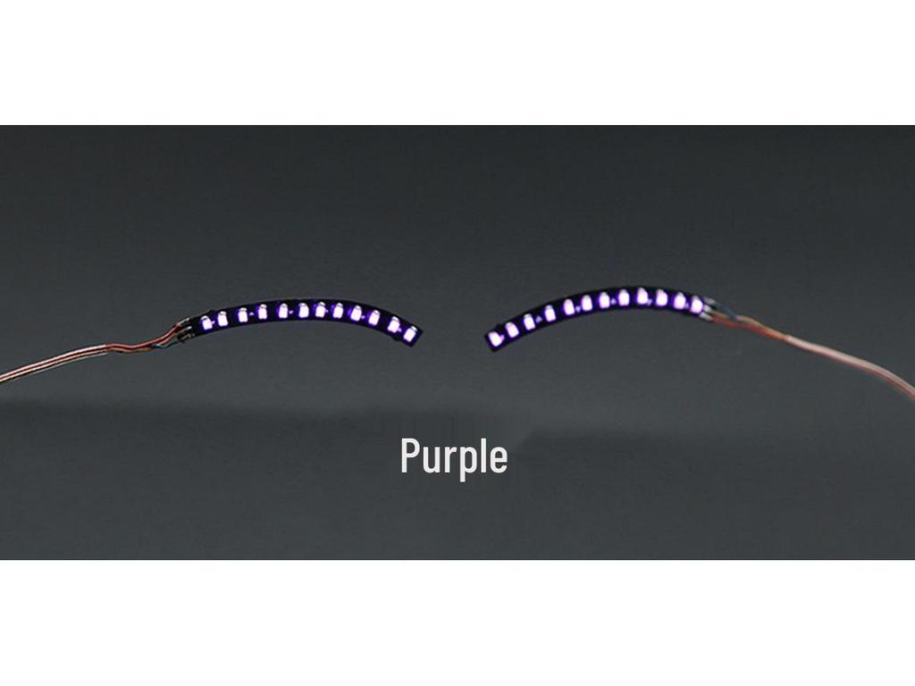 LED Luminous False Eyelashes & Double Eyelid Stickers - Handmade for Halloween & Nightclub Parties