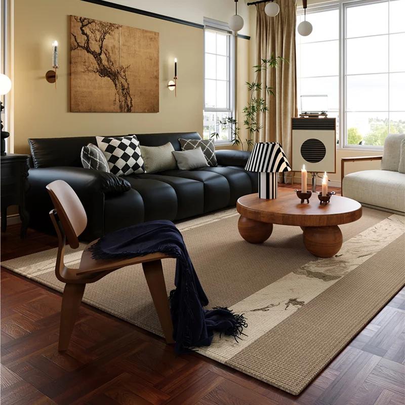 Tapete americano vintage de área grande sala de estar quarto tapete de luxo avançado à prova d'água antiderrapante tapete imitação de caxemira