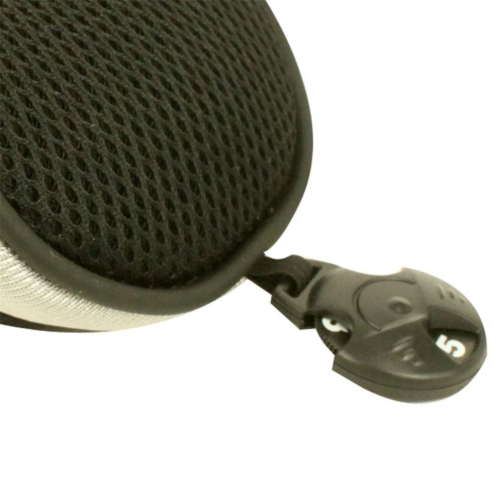 Andux Golf Club Head Cover Set with Interchangeable Number Tags Hybrid Covers 3 Wood Black (3 + Covers)