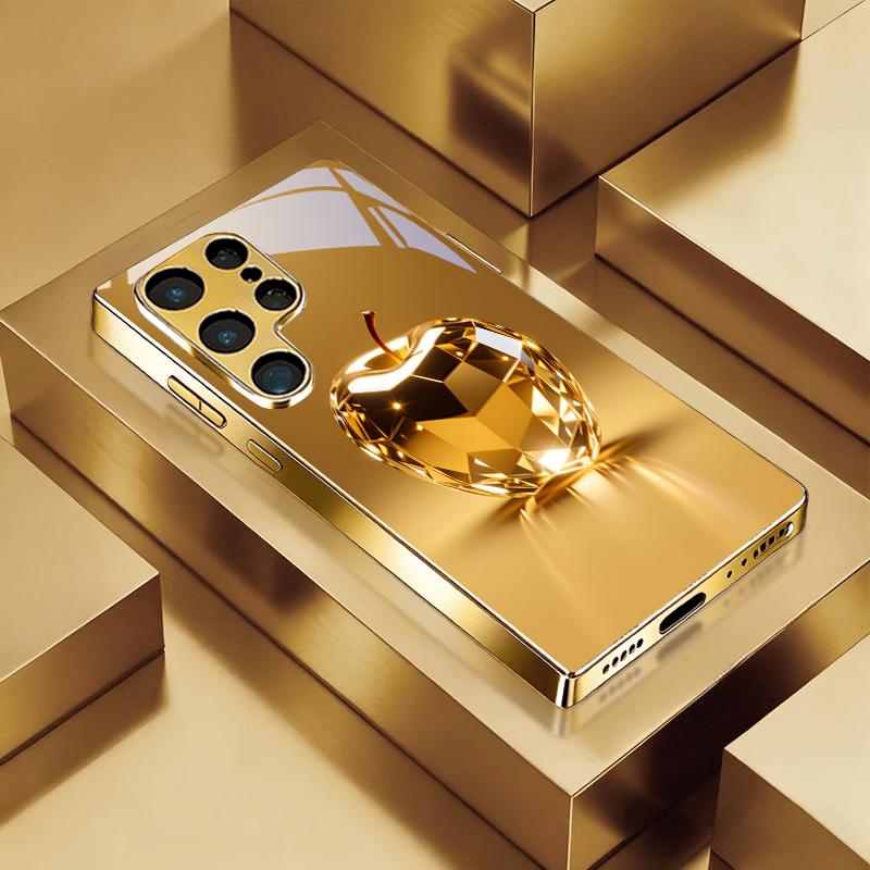 Prismatic Golden Fruit Electroplated Golden Phone Case For Samsung A22 A32 A42 A52 A72 A23 A33 A53 A73 A34 A35 A37 57 Back Cover