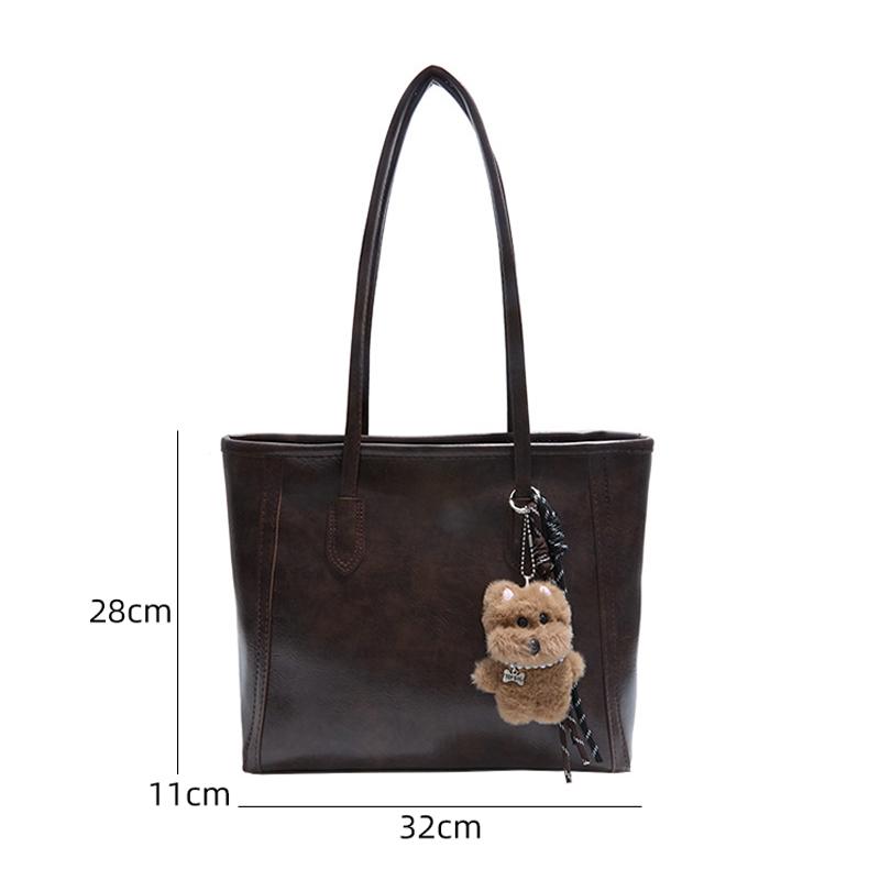 Tote Bag Women's Large-capacity Commuter Shoulder Bag Winter Fashion Trend Simple Handbag