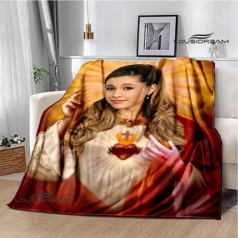 Singer Ariana Grande Printed Blanket Warm Flannel Blankets Soft And Comfortable Home Travel Blanket Bed Linings Birthday Gift