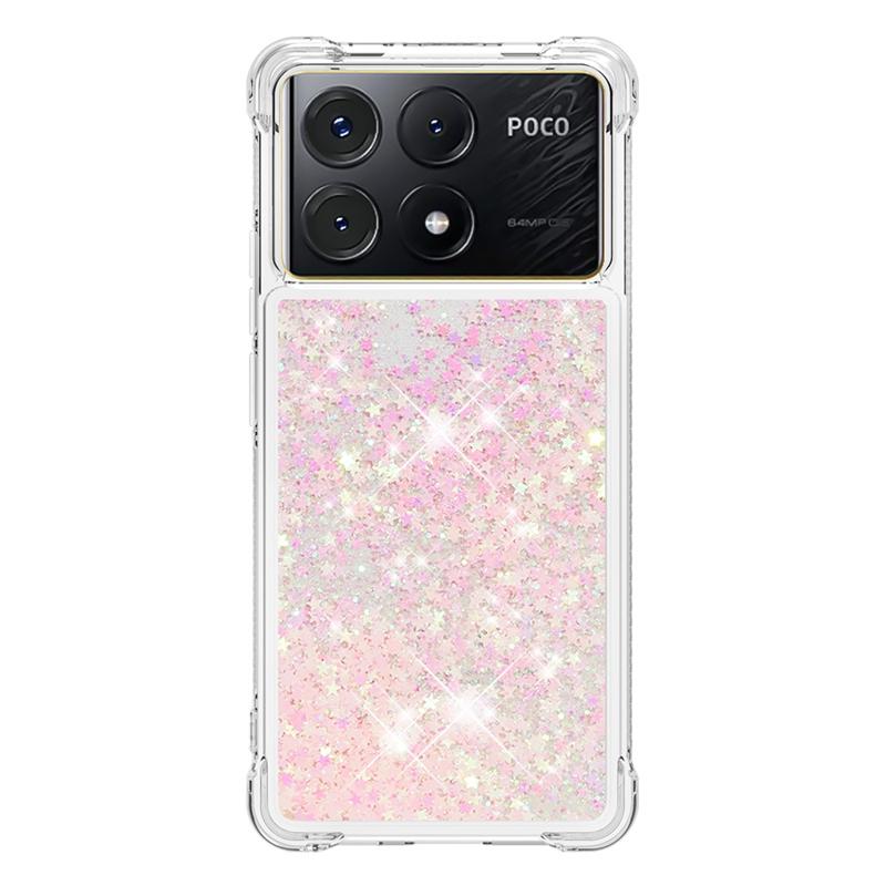 X6 Pro Case On For Fundas Xiaomi Poco X6 Pro Cover Glitter Dynamic Liquid Case For Xiomi Xiaomi PocoX6 X 6 Pro Phone Cases Etui