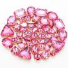 50 Perle di Cristallo a Griffa Singola da Cucire a Mano Trapanino Accessori Fai da Te per Abbigliamento Accessori Matrimonio Trapanino a Griffa da Cucire a Mano con Fori Perline Strass da Cucire