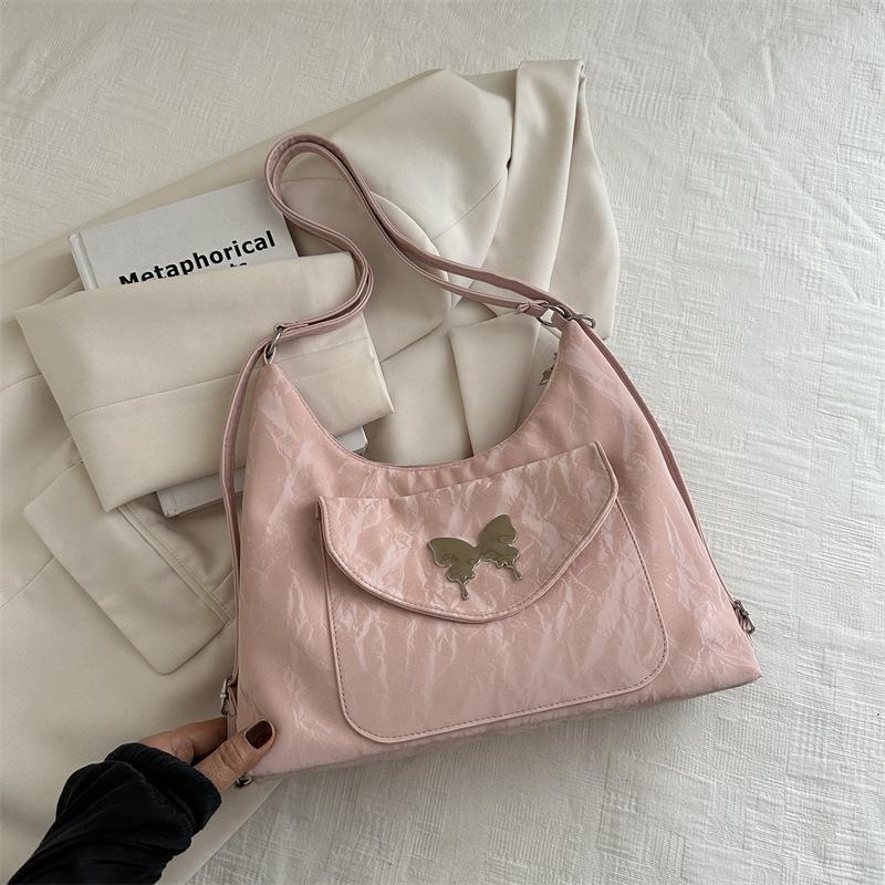 Large Capacity Fashion Gentle Butterfly Shoulder Bag Women's 2025 Spring and Summer New Casual Bag Versatile Tote Bag