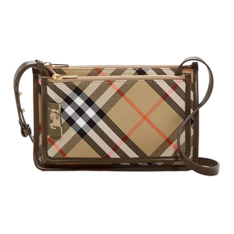 

Burberry Класичний дизайн у клітинку Регульований плечовий ремінь Застібка-блискавка Бавовняна сумка через плече Жіночі сумки Пісочний Багатоколірний 80981991 Basic Set (Bag+Dust Bag)