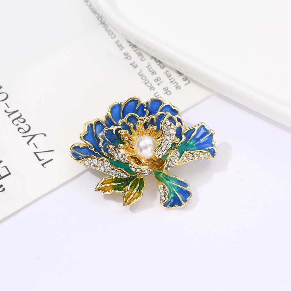 Elegante Spilla Peonia Cinese: Spilla di Perle di Alta Gamma per Cappotti, Cheongsam e Hanfu