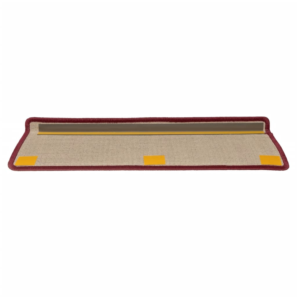 Step Mats 15 pcs. 65 x 21 x 4 cm Burgundy Rectangular Edge