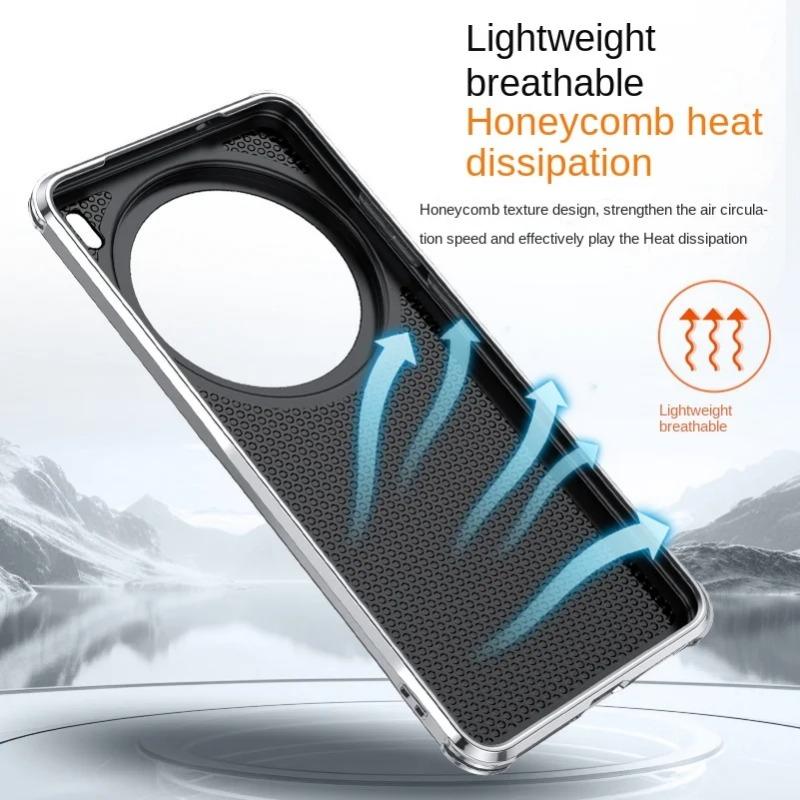 Capa de suporte invisível para lente de vidro para VIVO X200 Pro Mini X200Pro X 200 Quatro cantos Anti-queda Capa de telefone de couro liso Bumper