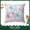 Christmas Decor Ball Pillowcase Printed Polyester 40/45/50Cm Throw Pillowcover Decorative Sofa Cushion Pillowslip Home Decor