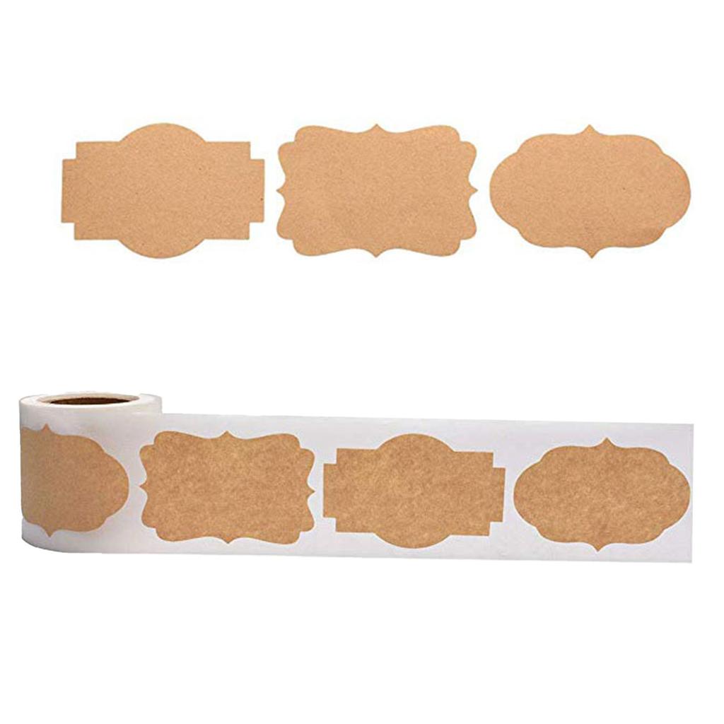 1.2x2inch Blank Kraft Paper 300PCS/Roll Decorative Label Stickers
