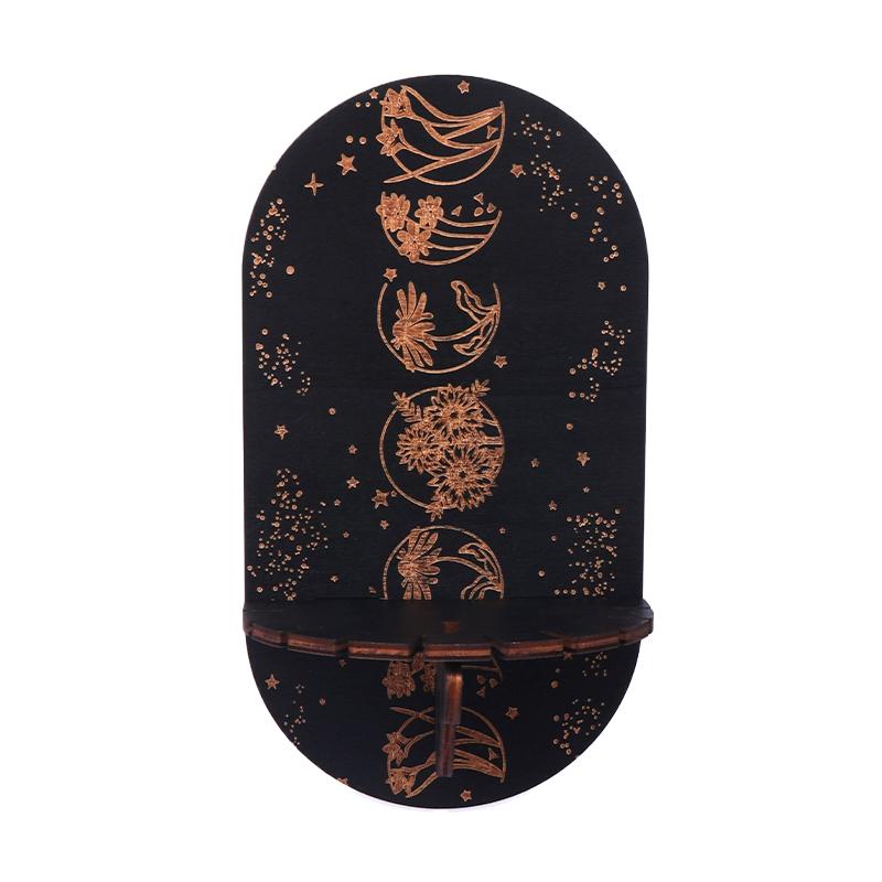 

Настенная подставка-полка с резным узором, домашний подсвечник, подставка для поделок, подставка в стиле бохо, подвесная подставка