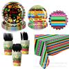 Mexican Party Supplies Carnival Carnival Independent Paper Plates Paper Cups Tissue Tablecloths Atmosphere Decorative Supplies