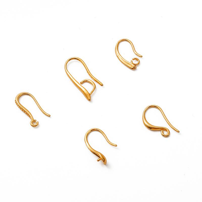 

18K Gold-Filled Tarnish-Resistant Ear Hooks with Bead Cup for DIY Tassel Stud Earrings