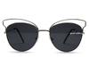 2CURVE BROW FOX SUNGLASS (SILVER × SMOKE)