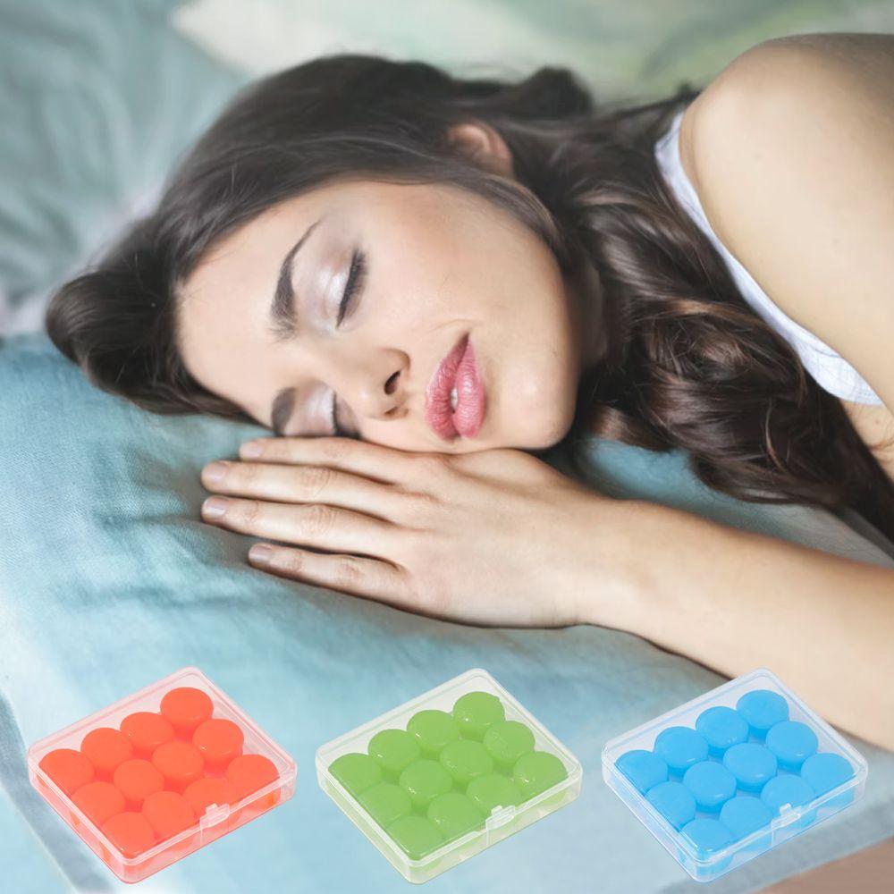 6 Pairs Reusable Soundproof Hearing Protect Anti-noise Ear Plugs Waterproof Earbud Soft Silicone Earplugs Noise Reduction