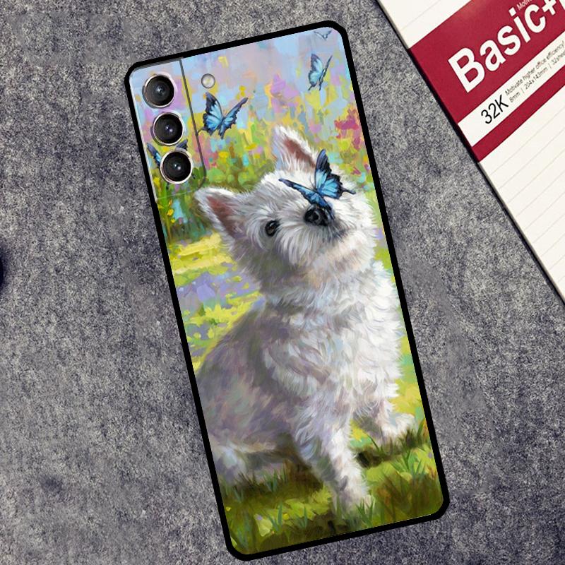 Westie Dog Case For Samsung Galaxy S25 S26 Ultra S20 S22 S23 S24 Ultra S21 Plus S10 S25 FE Cover Coque