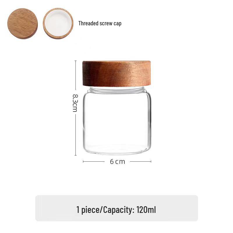Food Grade Sealed Glass Storage Jar for Tea, Coffee & More
