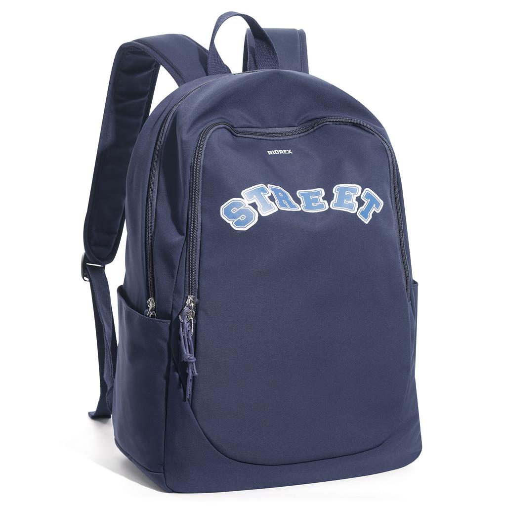 RIOREX Fabric Backpack Laptop Bag Unisex Black/Blue/Red RV1565