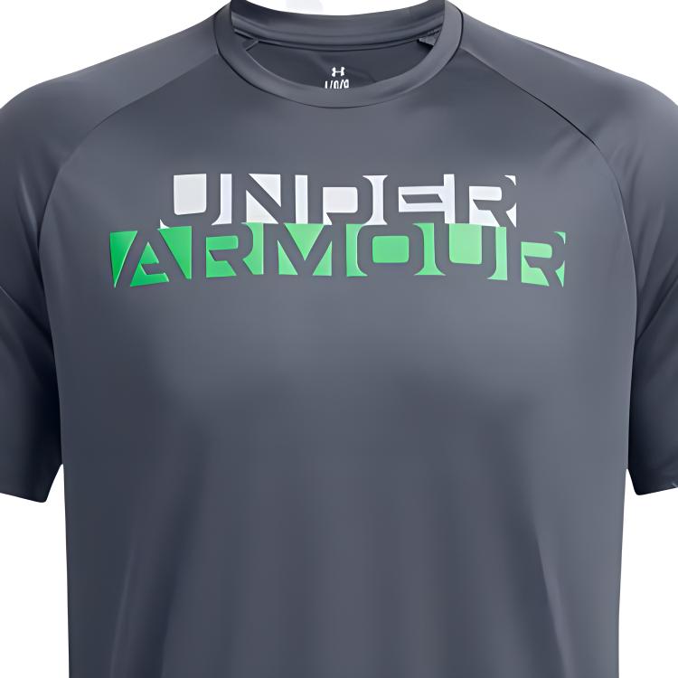 Under Armour Velocity Comfortable Round Neck Quick-Dry Short Sleeve T-Shirt Men Tops Storm-Gray 1387287-044