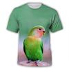 Summer hot selling fashionable personalized parrot fun 3D printed pattern funny eye-catching T-shirt