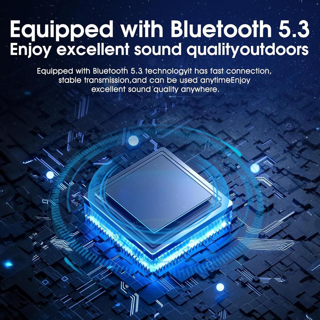 Portable Magnetic Bluetooth Speaker with RGB Light Show with 3D Surround Sound Effect for Room Bicycle Phone Car Tablet Outdoor