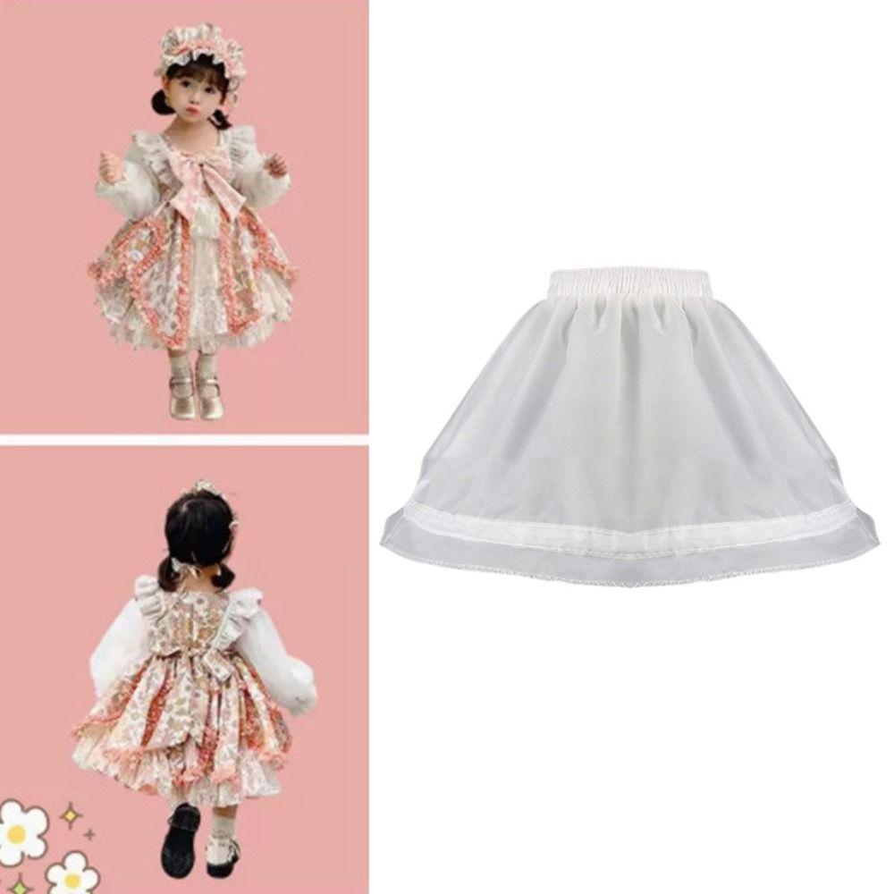 Mit Reifen Krinoline Unterrock Weiß Spitze Hochzeitskleid Petticoat Kinder Mädchen