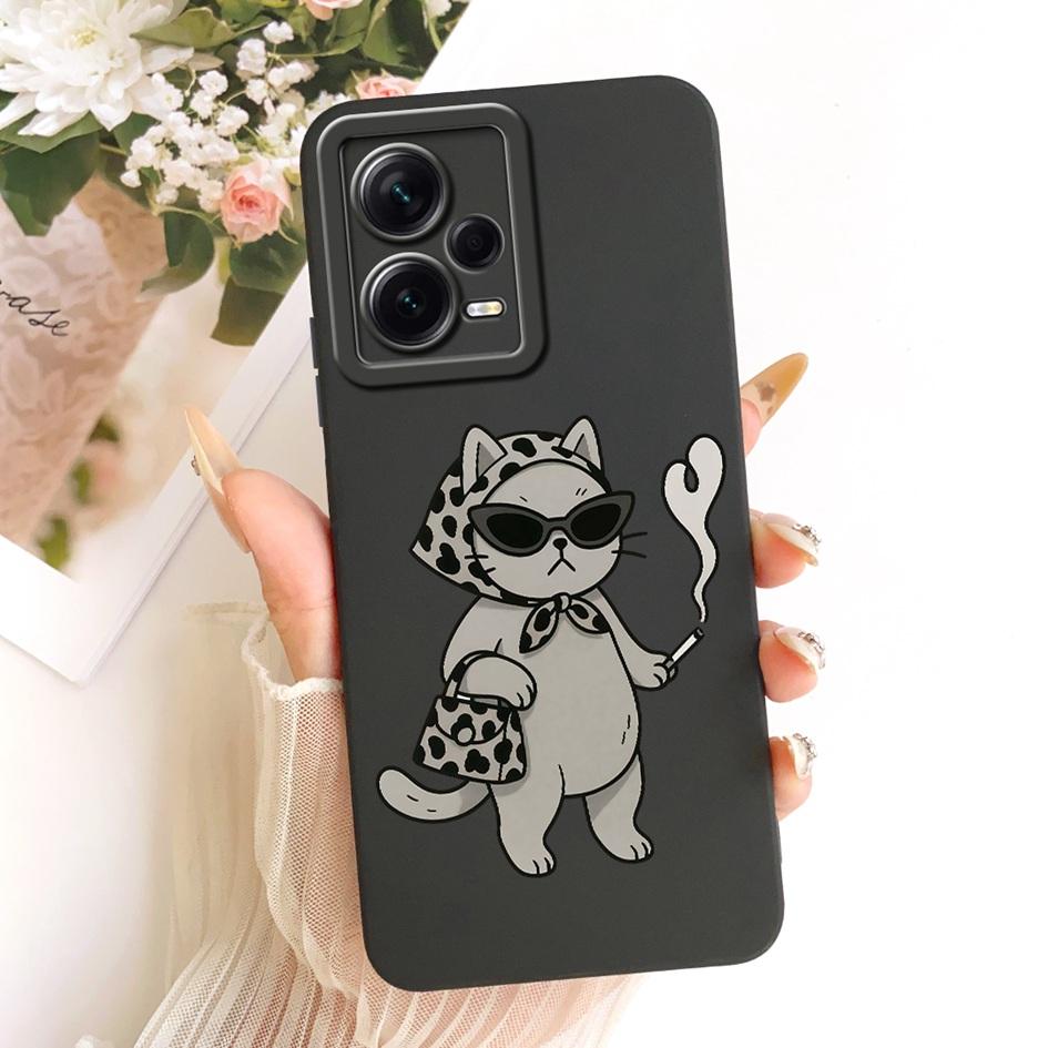 For Xiaomi Redmi Note 12 Pro Plus Case Popular Flower Soft Liquid Silicone Shockproof Cover For Redmi Note 12 Pro Note12 5G Case