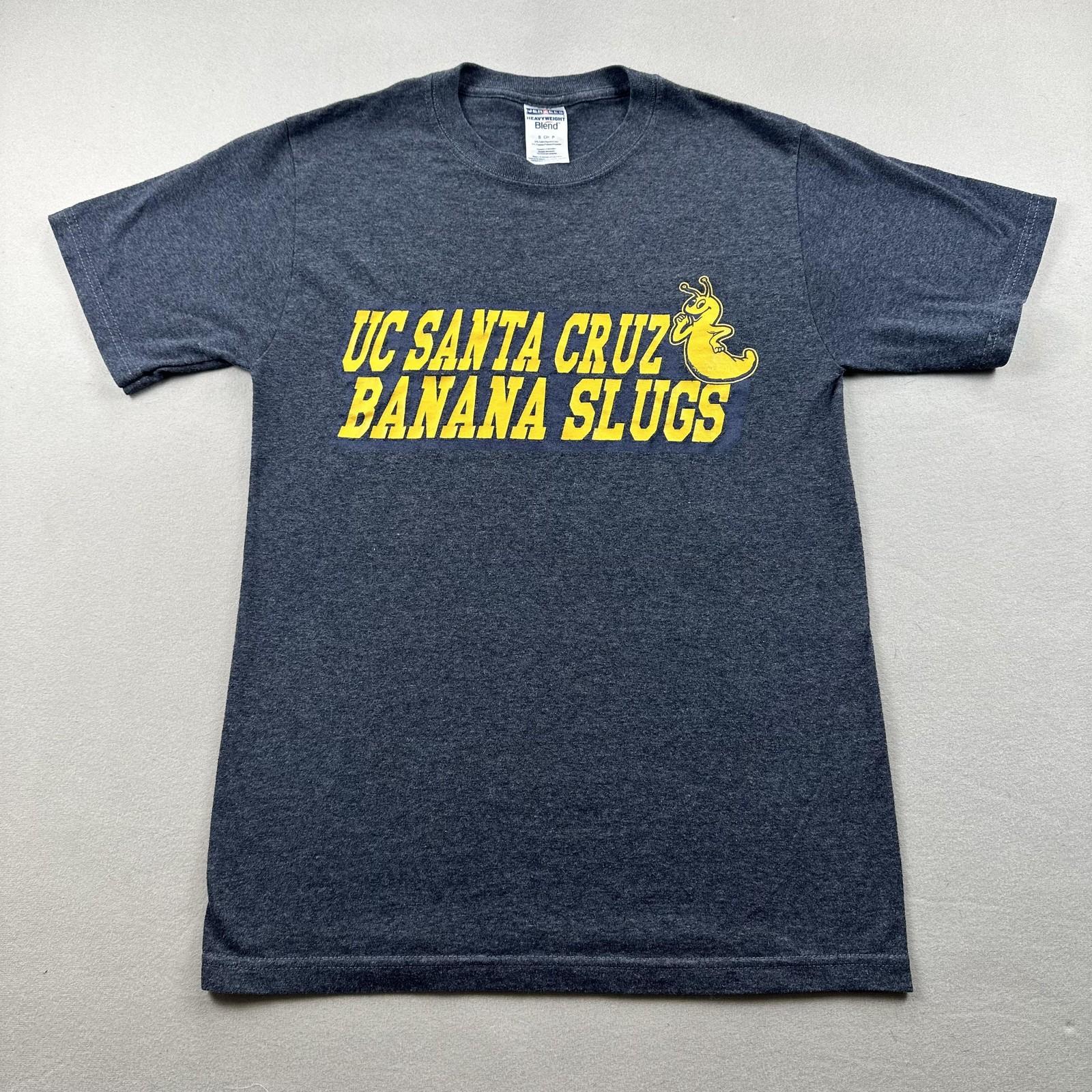 Vintage UCSC Santa Cruz T-Shirt Mens Small Gray Jerzees Banana Slugs College y2k S