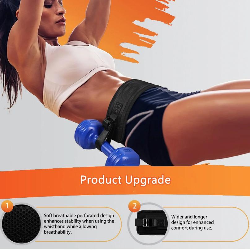 Hip Thrust Belt Enhances Glute Bridge Squat Lunge Dip Exercises For Booty Workout With Dumbbells Kettlebells