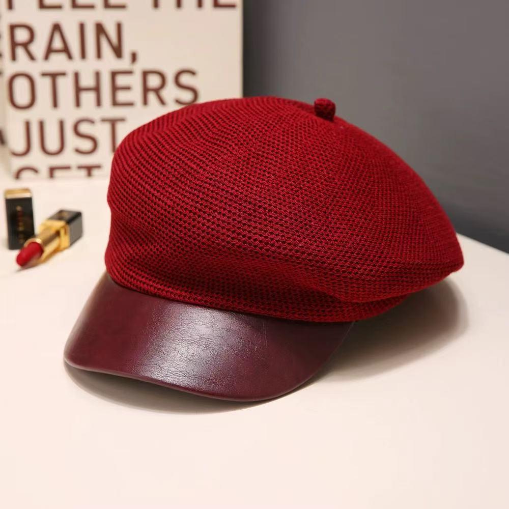 Retro Octagonal Beret: Korean Style Versatile Warm Painter Hat for Women, Autumn & Winter