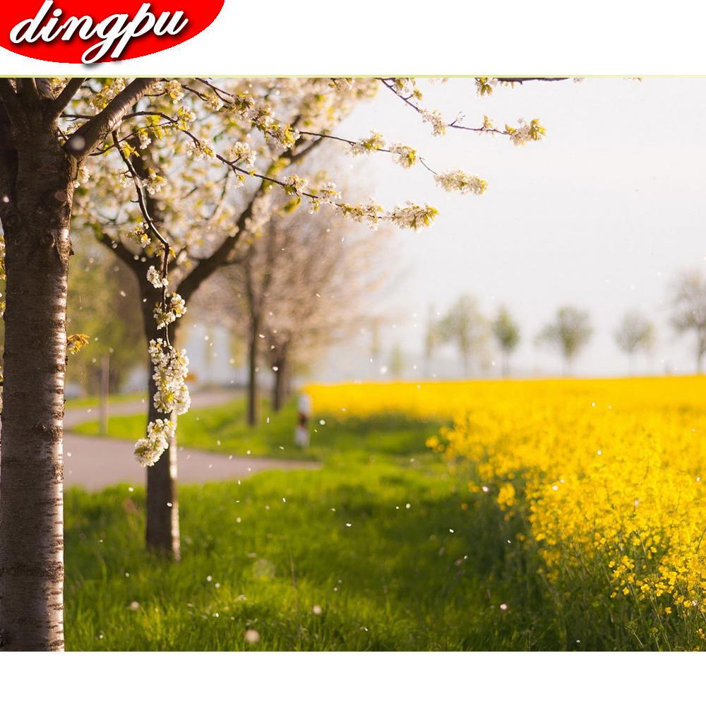 DINGPU Full Round Drill 5D DIY Diamond Painting "Flower " Embroidery Cross Stitch 5D Home Decor Gift