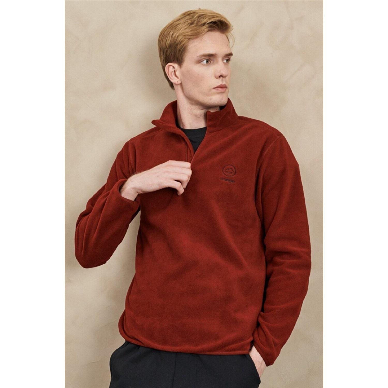 

All Terrain Gear Regular Fit Half Zipper Claret Red Fleece S