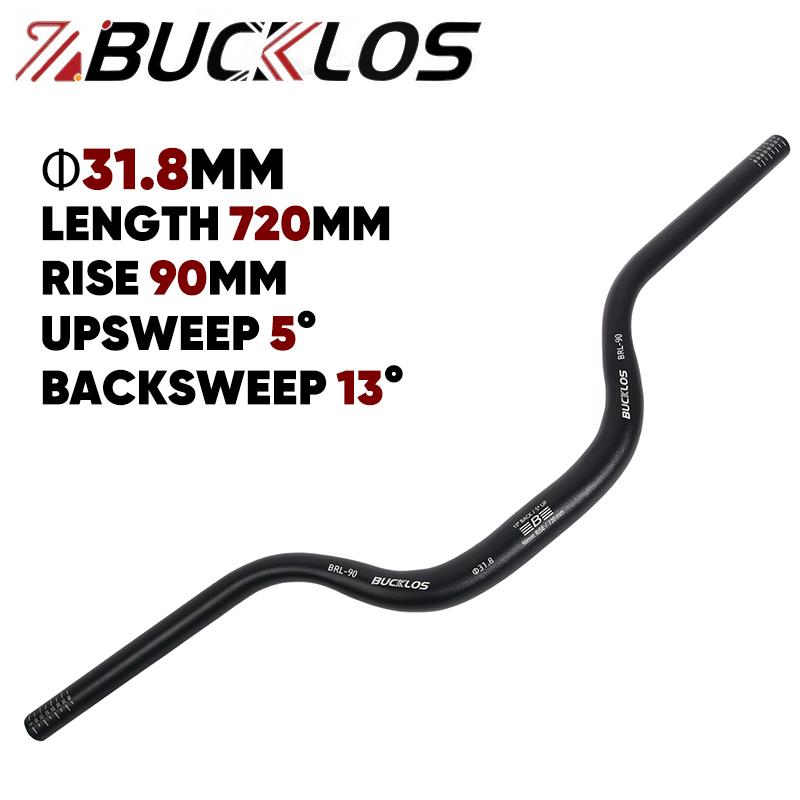 BUCKLOS Mountain Bike Handlebar 31.8mm 25.4mm Bicycle Riser Bar 620/660/720/780mm Aluminum Alloy MTB Handlebar Cycling Parts