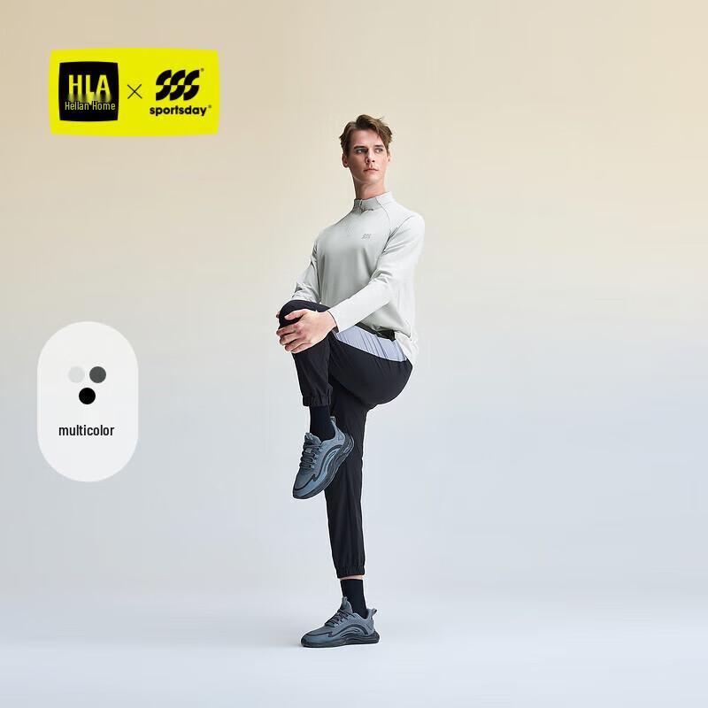 HLA Men s Sports Round Neck Long-Sleeve T-Shirt L