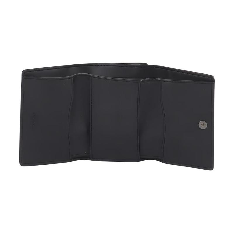 COACH Micro ogo Snap Cowhide Wallet Regular Women's Black Copper and Black Black copper and black