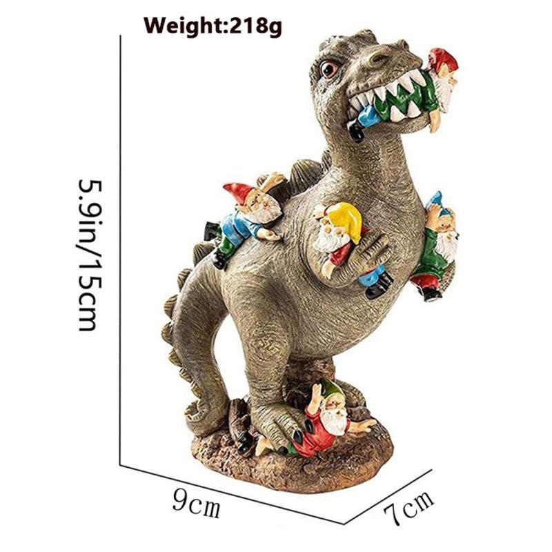 Dinosaur Statue Garden Decoration Mini Resin Gnome Figurines Sculptures Patio Lawn Yard Animal Statue Desk Easter Ornaments