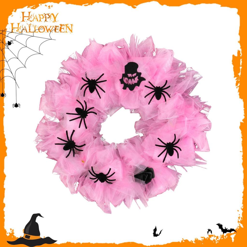 Halloween Wreath Halloween Door Wreath Decor Lifelike Hanging Sign Front for Festival Porch Indoor Outdoor Party